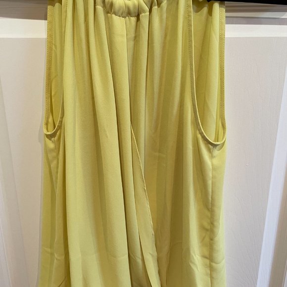 Cristine Wrap-Front Halter Top in Canary (XS) - Picture 5 of 5